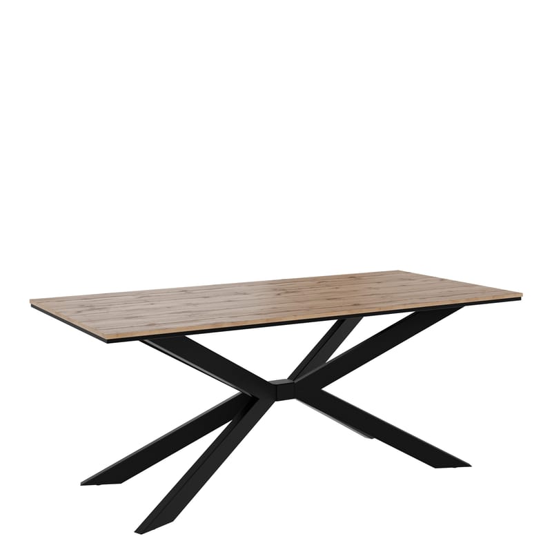 Aplung Spisebord 190 cm Rektangulær, Svart/Brun