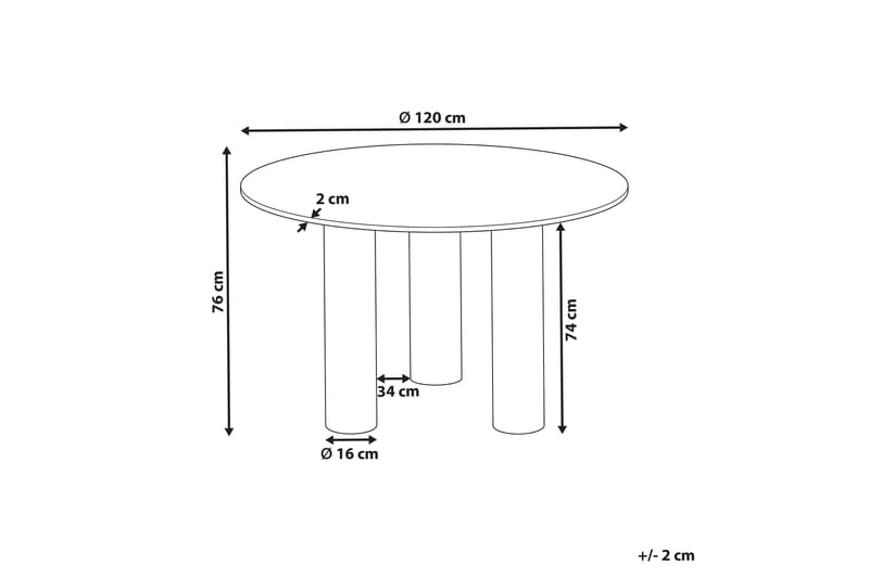 Appelle Spisebord 120 cm Rund - Møbler - Bord - Spisebord & kjøkkenbord