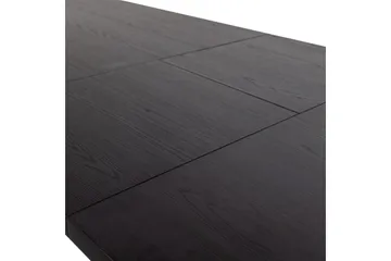 Arros Stort Uttrekkbart Rektangulært Spisebord 220 cm med Mørkt Tre- og Metallutseende - Svart - Møbler - Bord - Spisebord & kjøkkenbord