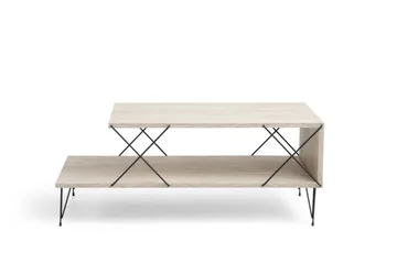 Artenay Sofabord 100 cm - Svart/Marmor - Møbler - Bord - Marmorbord