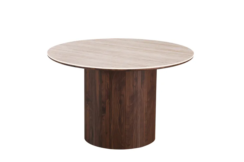 Arvo spisebord rundt 120 cm, Valnøtt