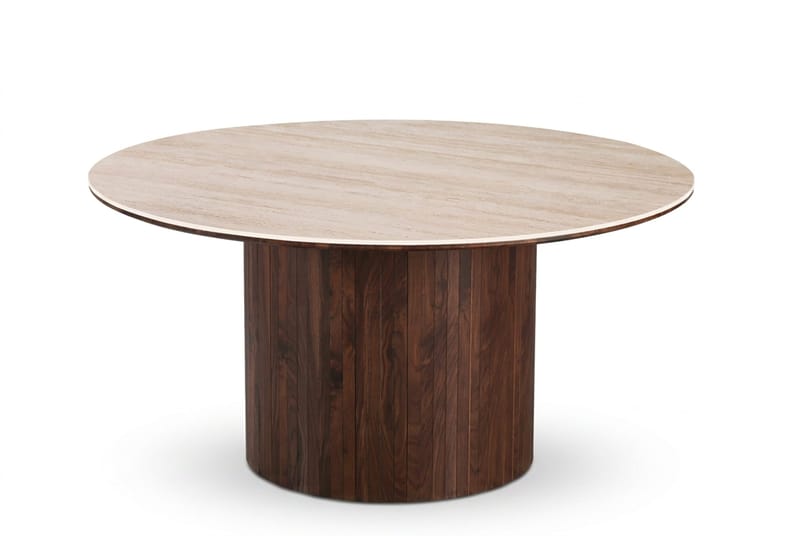 Arvo spisebord rundt 150 cm - Valnøtt - Møbler - Bord - Spisebord & kjøkkenbord
