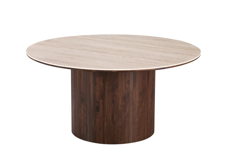 Arvo spisebord rundt 150 cm, Valnøtt