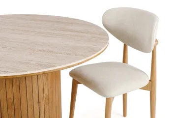 Arvo spisegruppe rund 120 cm eik med 4 Molly spisestoler - Eik - Møbler - Bord - Spisegruppe
