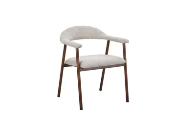 Arvo Spisegruppe rund 120 cm Travertin med 4 Ronja Spisestoler - Valnøtt - Møbler - Bord - Spisegruppe