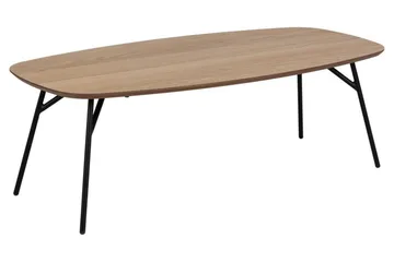 Arwina Ovalt Sofabord 120 cm med Organisk Bordplate i Eik - Brun - Møbler - Bord - Sofabord & salongbord