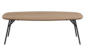 Arwina Ovalt Sofabord 120 cm med Organisk Bordplate i Eik - Brun - Møbler - Bord - Sofabord & salongbord