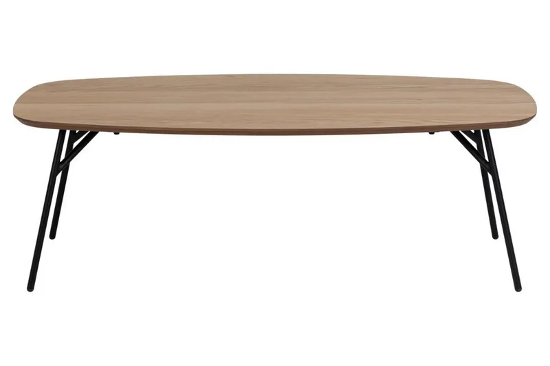 Arwina Ovalt Sofabord 120 cm med Organisk Bordplate i Eik - Brun - Møbler - Bord - Sofabord & salongbord
