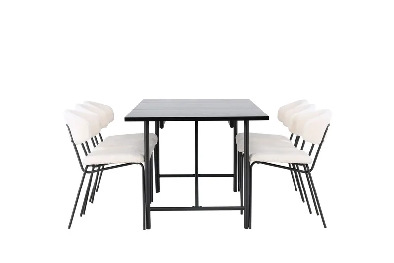 Astrid spisebord 90 cm med 6 Chico spisestoler - Møbler - Bord - Spisegruppe