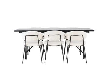 Astrid spisebord 90 cm med 6 Chico spisestoler - Møbler - Bord - Spisegruppe