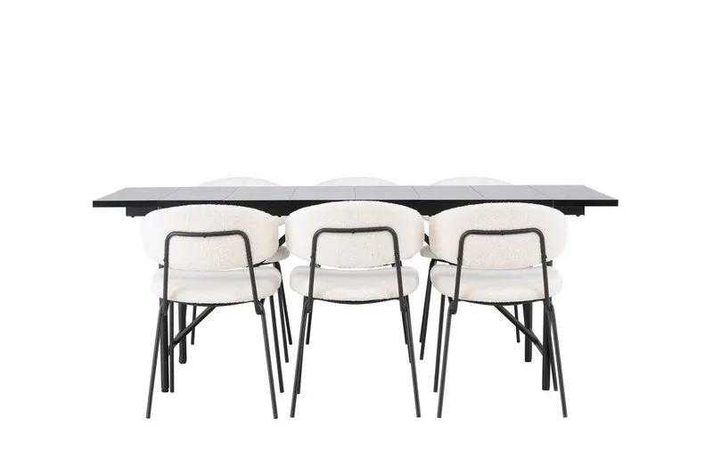 Astrid spisebord 90 cm med 6 Chico spisestoler - Møbler - Bord - Spisegruppe