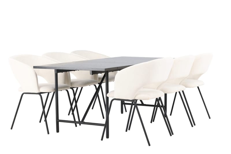 Astrid spisebord 90 cm med 6 Day spisestoler - Møbler - Bord - Spisegruppe