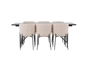 Astrid Spisebord 90 cm med 6 Modesto Spisestoler - Møbler - Bord - Spisegruppe