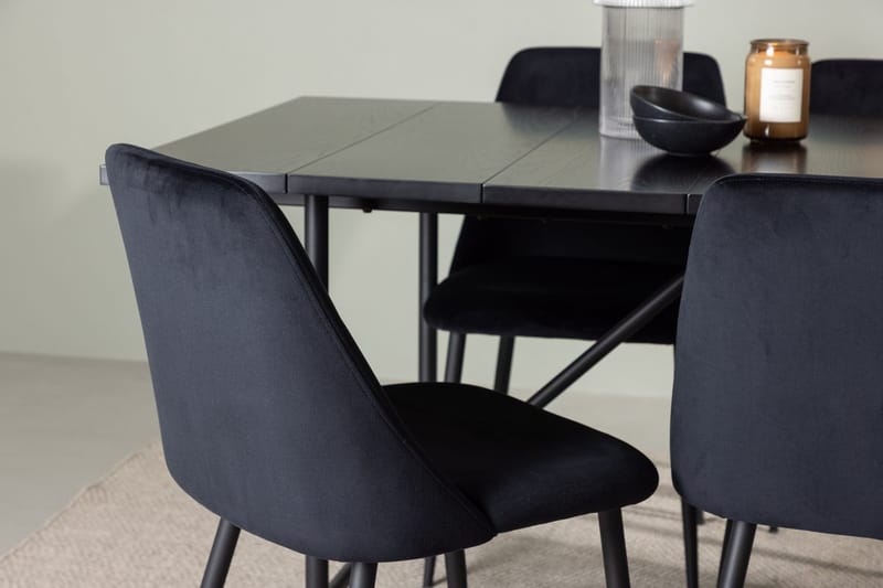 Astrid spisebord 90 cm med 6 Night spisestoler - Møbler - Bord - Spisegruppe