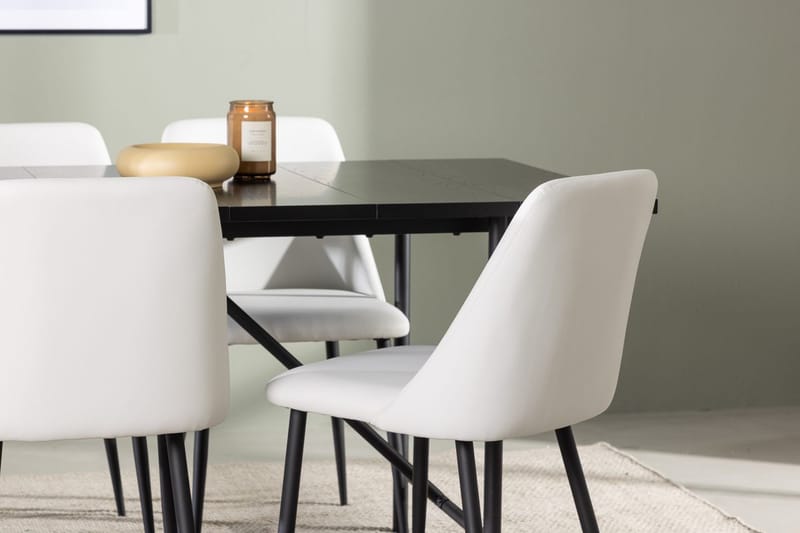 Astrid spisebord 90 cm med 6 Night spisestoler - Møbler - Bord - Spisegruppe