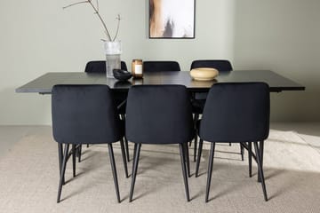 Astrid spisebord 90 cm med 6 Night spisestoler - Møbler - Bord - Spisegruppe