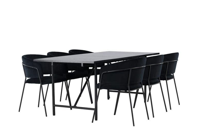 Astrid spisebord 90 cm med 6 Selma spisestoler - Møbler - Bord - Spisegruppe