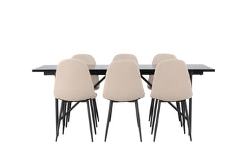 Astrid spisebord 90 cm med 6 Polar spisestoler - Møbler - Bord - Spisegruppe