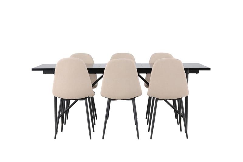 Astrid spisebord 90 cm med 6 Polar spisestoler - Møbler - Bord - Spisegruppe