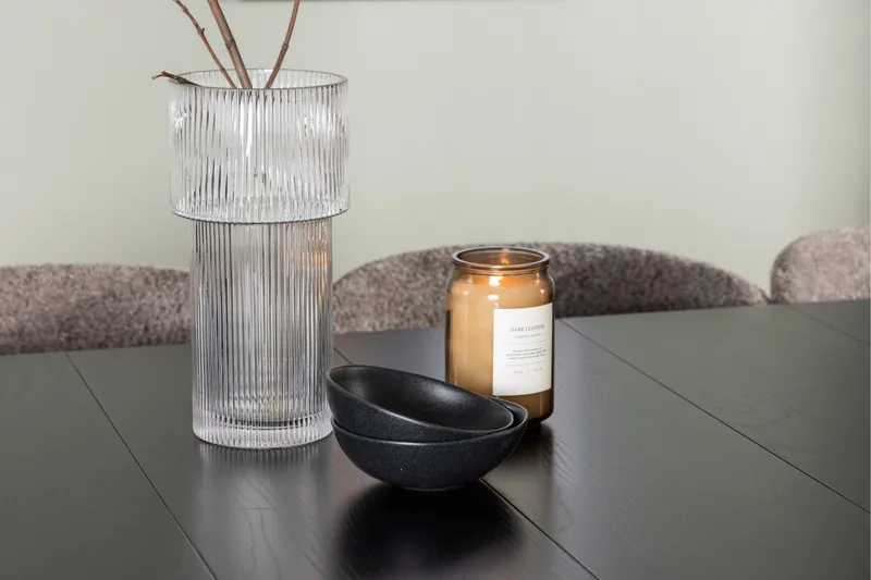 Astrid Spisegruppe 200 cm Rektangulær med 6 Modesto Stoler - Sort - Møbler - Bord - Spisegruppe