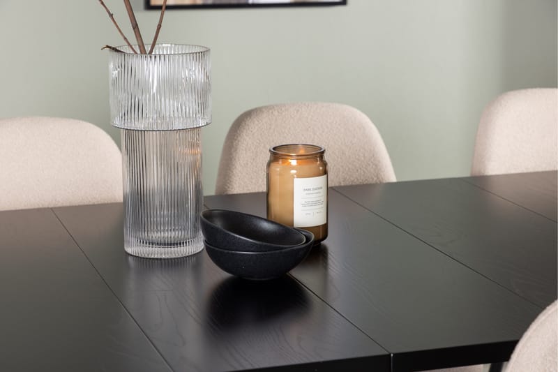 Astrid Spisegruppe 200 cm Rektangulær med 6 Polar Stoler - Beige - Møbler - Bord - Spisegruppe