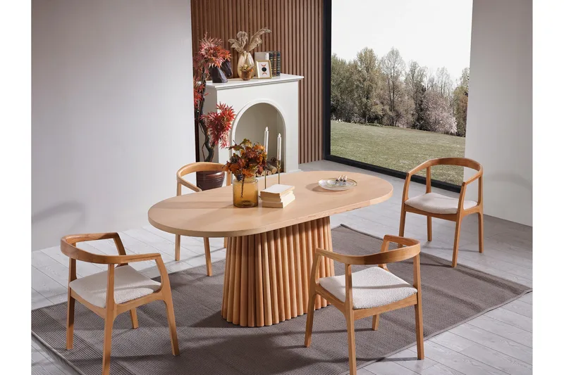 Atlantis Spisebord 170 cm Oval - Natur - Møbler - Bord - Spisebord & kjøkkenbord