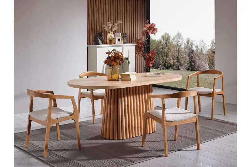 Atlantis Spisebord 170 cm Oval - Natur - Møbler - Bord - Spisebord & kjøkkenbord