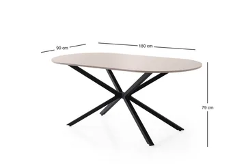 Aura Spisebord 180 cm Rektangulært - Brun - Møbler - Bord - Spisebord & kjøkkenbord