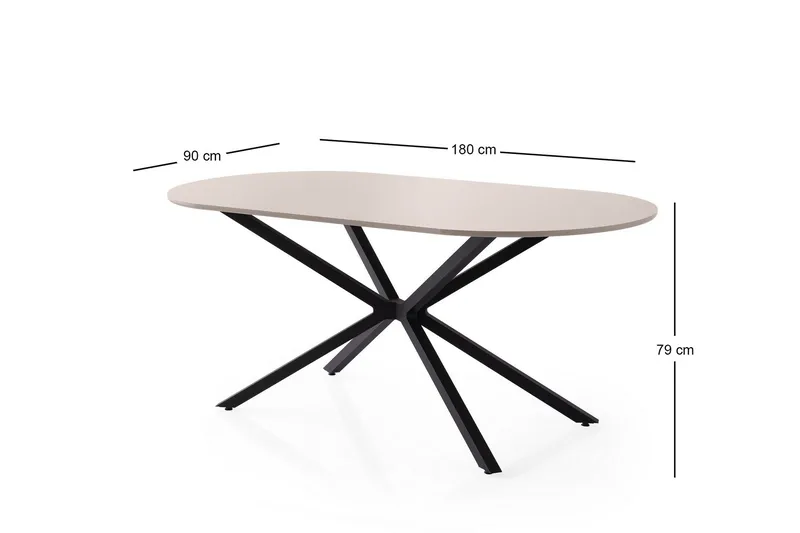 Aura Spisebord 180 cm Rektangulært - Brun - Møbler - Bord - Spisebord & kjøkkenbord