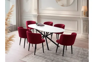 Aura Spisebord 180 cm Rektangulært - Hvit - Møbler - Bord - Spisebord & kjøkkenbord