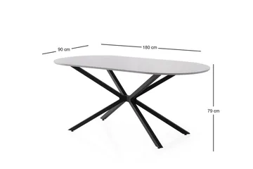 Aura Spisebord 180 cm Rektangulært - Lys grå - Møbler - Bord - Spisebord & kjøkkenbord