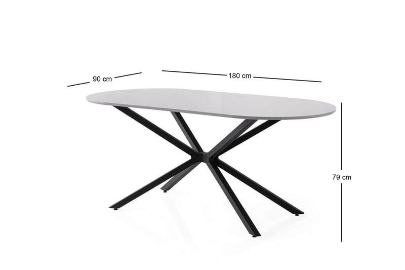 Aura Spisebord 180 cm Rektangulært - Lys grå - Møbler - Bord - Spisebord & kjøkkenbord