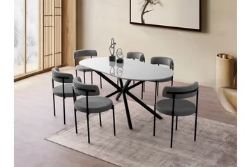 Aura Spisebord 180 cm Rektangulært - Lys grå - Møbler - Bord - Spisebord & kjøkkenbord