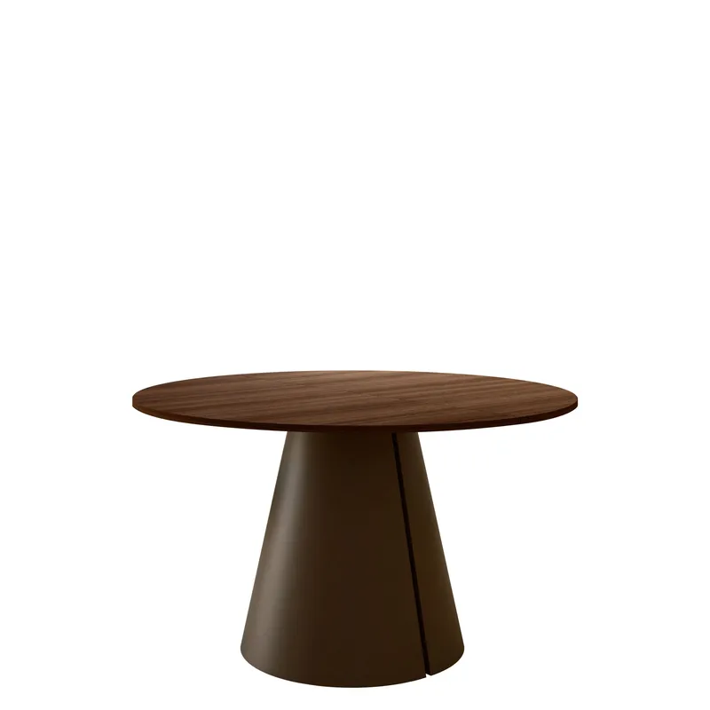 Aurion Rundt Uttrekkbart Spisebord 100–176 cm - brun og kobber - Møbler - Bord - Spisebord & kjøkkenbord