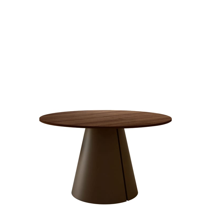 Aurion Rundt Uttrekkbart Spisebord 120–196 cm - brun og kobber - Møbler - Bord - Spisebord & kjøkkenbord