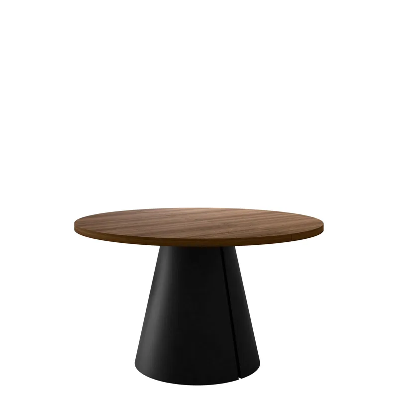 Aurion Spisebord rundt uttrekkbart 100-174 cm, Svart, brun