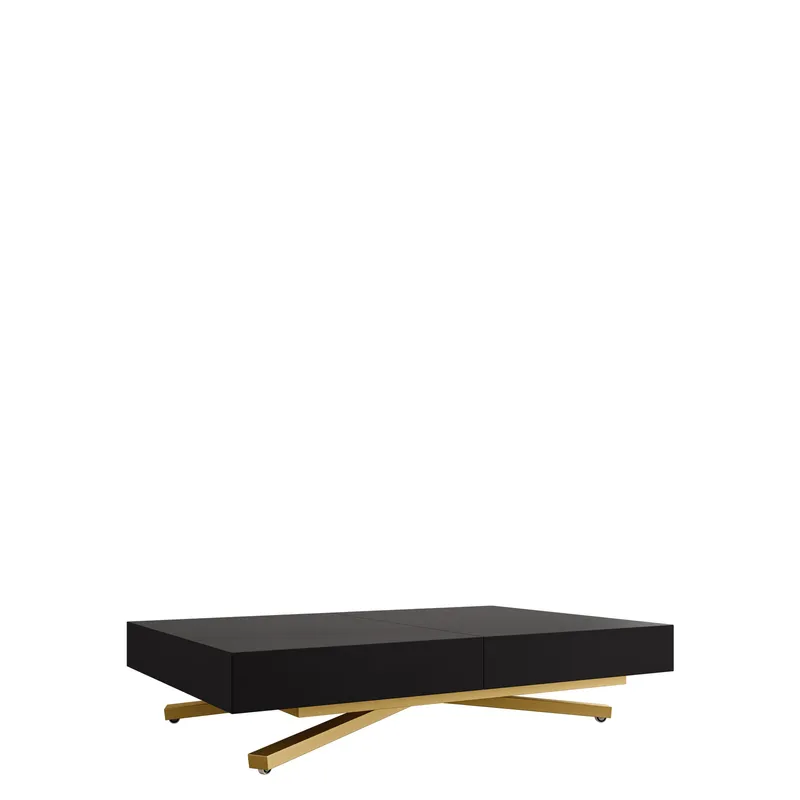 Avendi sofabord 120 cm, Gull, svart