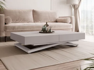 Avendi sofabord 120 cm - Sølv, beige - Møbler - Bord - Sofabord & salongbord