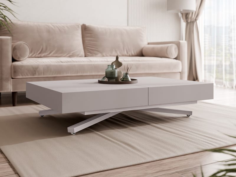 Avendi sofabord 120 cm - Sølv, beige - Møbler - Bord - Sofabord & salongbord