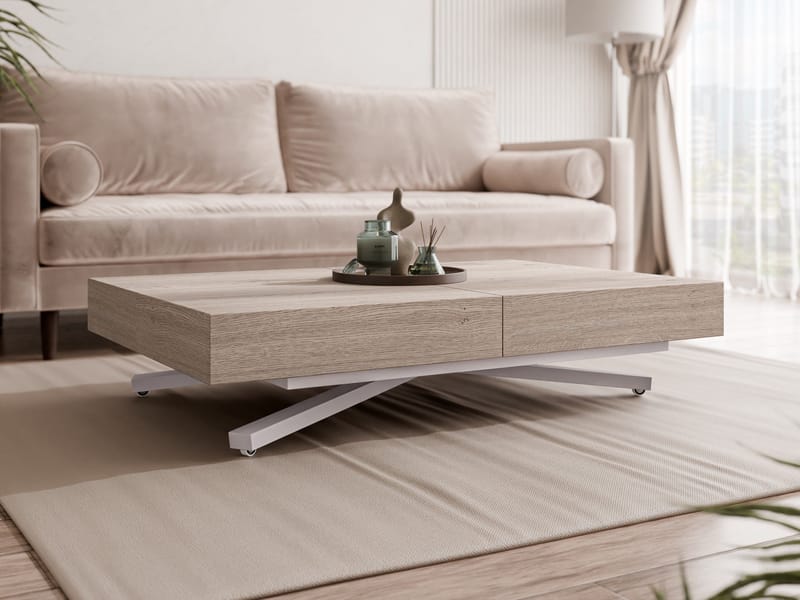 Avendi sofabord 120 cm - Sølv, lysebrun - Møbler - Bord - Sofabord & salongbord
