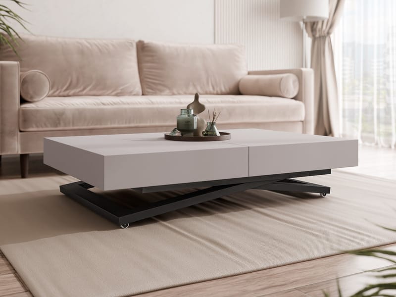 Avendi sofabord 120 cm - Svart, beige - Møbler - Bord - Sofabord & salongbord