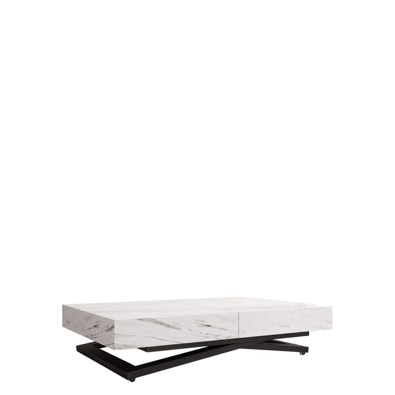 Avendi sofabord 120 cm - Svart, hvit marmor - Møbler - Bord - Sofabord & salongbord