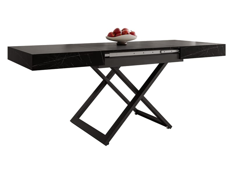 Avendi uttrekkbart sofabord 200 cm - gull, hvit marmor - Møbler - Bord - Sofabord & salongbord