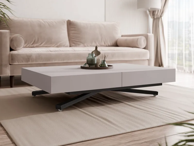 Avendi uttrekkbart sofabord 200 cm - svart, beige - Møbler - Bord - Sofabord & salongbord