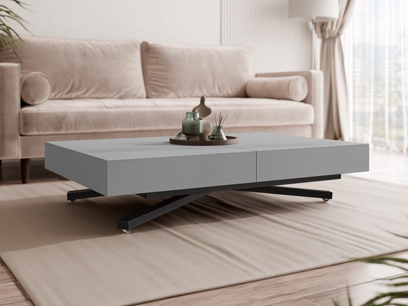 Avendi uttrekkbart sofabord 200 cm - svart, grå - Møbler - Bord - Sofabord & salongbord