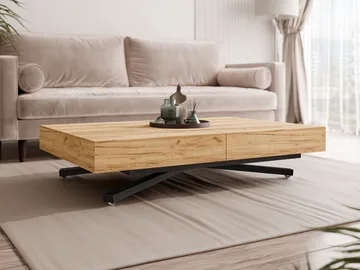 Avendi uttrekkbart sofabord 200 cm - svart, natur - Møbler - Bord - Sofabord & salongbord