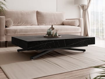 Avendi uttrekkbart sofabord 200 cm - svart, svart marmor - Møbler - Bord - Sofabord & salongbord