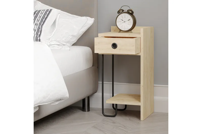 Sirius Nattbord 32x30 cm Lysbrun - Hanah Home - Møbler - Bord - Avlastningsbord & sidobord - Sengebord & nattbord