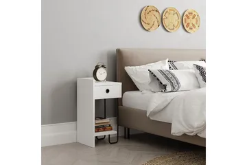 Sirius Nattbord 32x30 cm Hvit - Hanah Home - Møbler - Bord - Avlastningsbord & sidobord - Sengebord & nattbord