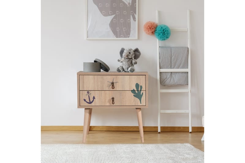 Bertoaria Nattbord 60x40 cm Brun - Hanah Home - Møbler - Bord - Avlastningsbord & sidobord - Sengebord & nattbord